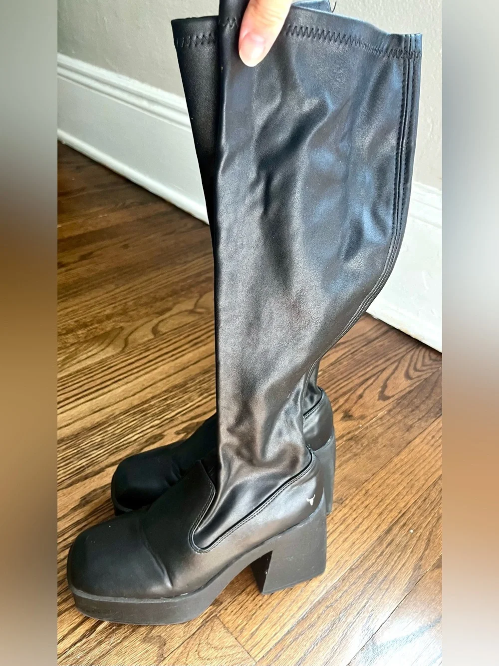 Windsor Smith Badgirls Black Stretch Sock Boots size 7